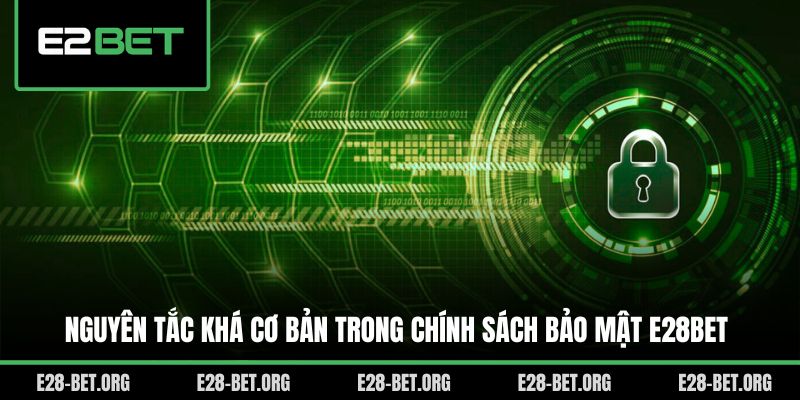 Nguyên tắc khá cơ bản trong chính sách bảo mật E28bet